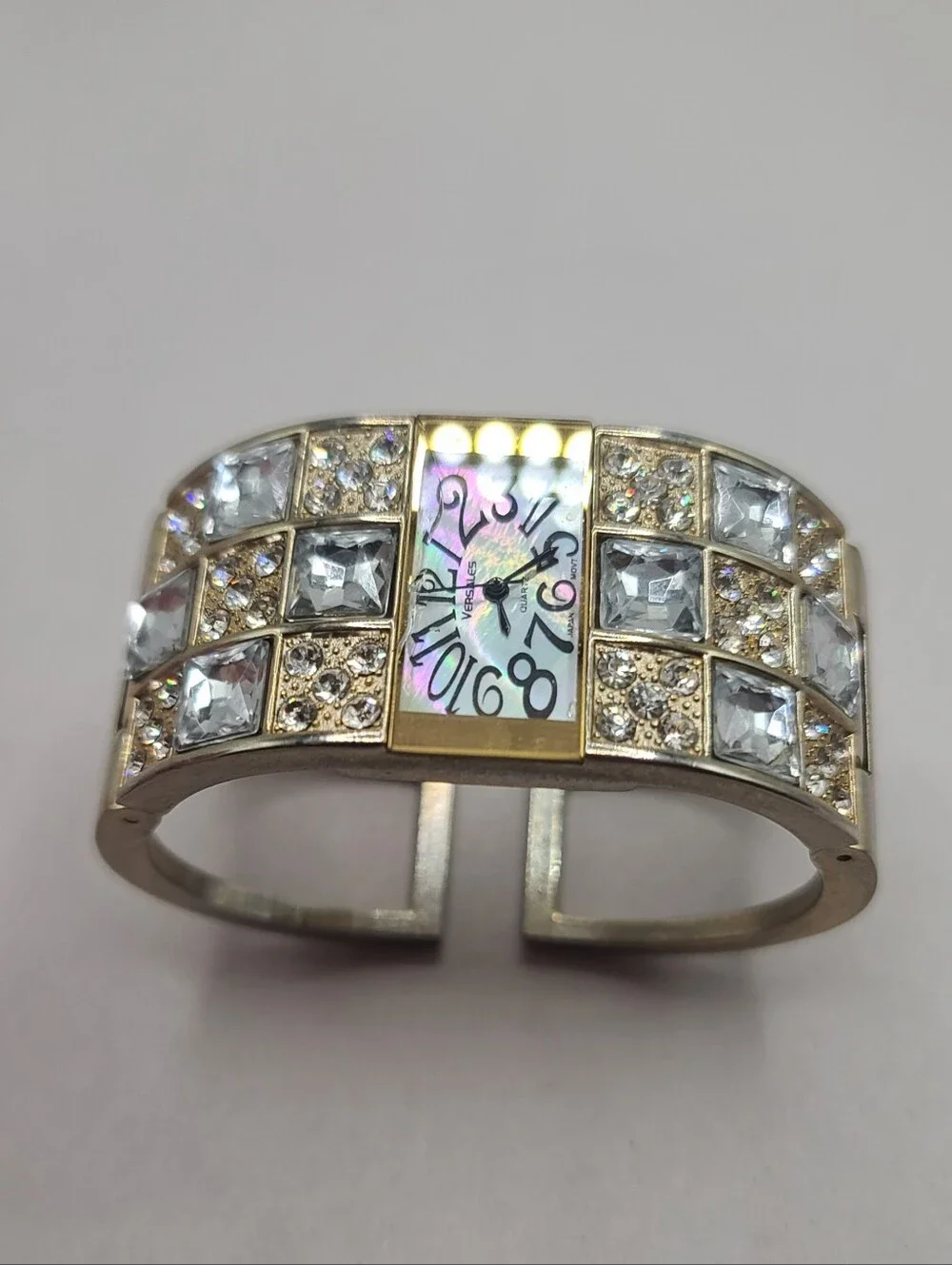 Women's Rhinestone Blingy Cuff Bracelet Watch - Picture 4 of 5